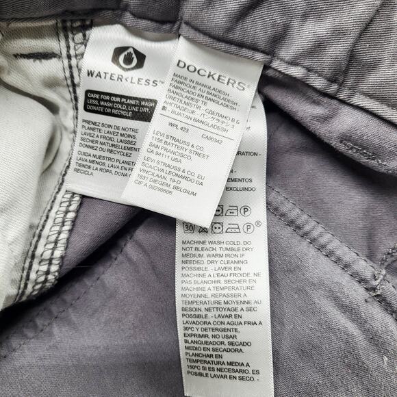 Dockers Smart 360 Flex Gray Cargo Pants Straight Zip Button Fly Men's Size 48 - Picture 10 of 12